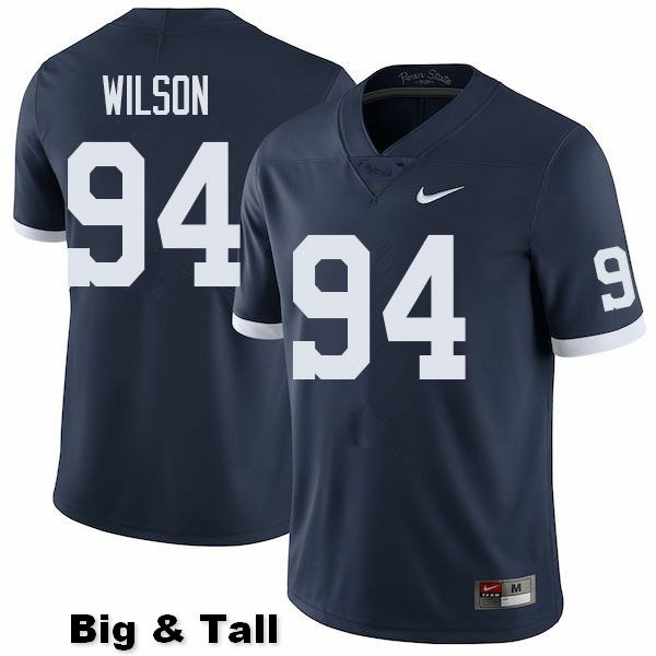 NCAA Nike Men's Penn State Nittany Lions Jake Wilson #94 College Football Authentic Big & Tall Navy Stitched Jersey WER7598CE